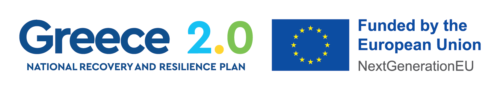 Greece 2.0 banner for the National Recovery and Resilience Plan, funded by the European Union through NextGenerationEU