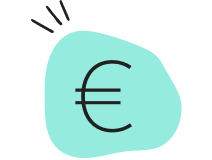 Euro sign with green background