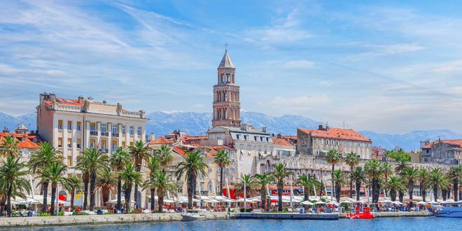 Embankment of the city of Split, Croatia