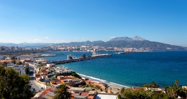 The port city of Ceuta in North Africa