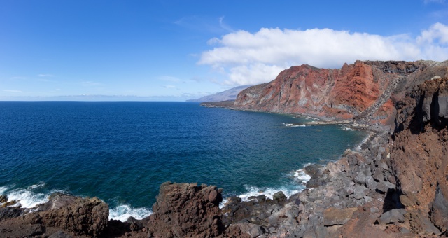 The rocky coast of El Hierro in the Canary Islands, Spain