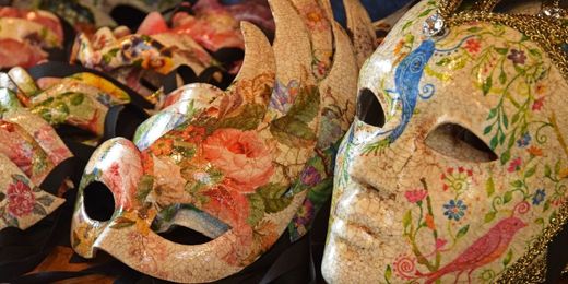 Decorated carnival masks