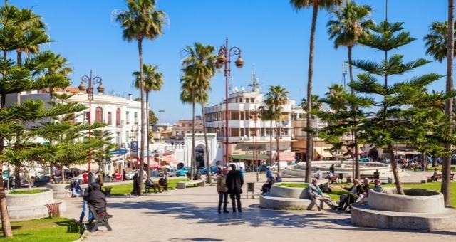 The impessive square, Grand Socco in the center of Tangier