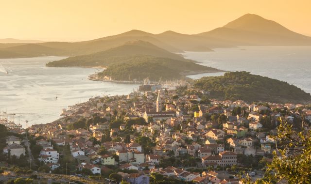 Panoramic view of the Cres - Lošinj archipelago in Croatia