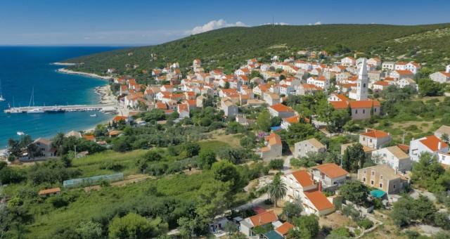 A fishing village at the island of Unije in Croatia