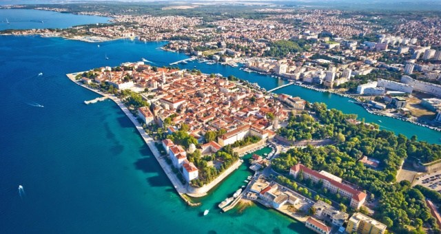 The peninsula and city of Zadar in Croatia