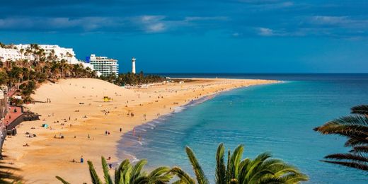 Playa del Matorral in Morro Jable, Fuerteventura, Spanien