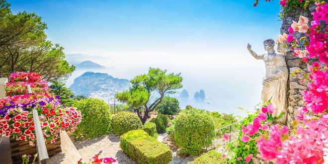 View from Monte Solaro in Capri, Italy