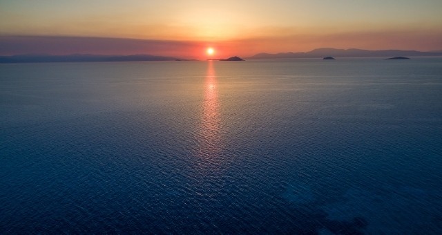Sunset in Aegina island
